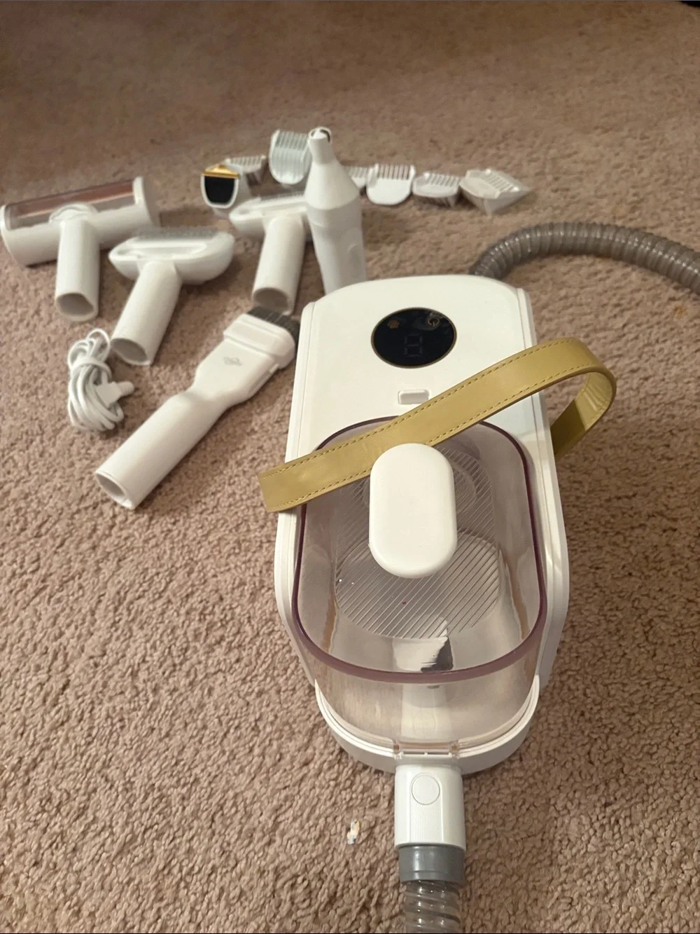 Universal White Pet Grooming Vacuum Kit - White
